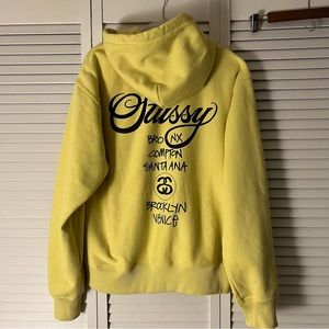 Stussy world tour zip hoodie